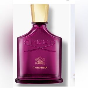 Creed Carmina Fragrance Bottle in Purple with Gold Cap